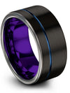 Black Unique Lady Wedding Band Rare Wedding Band Engraved Rings for Ladies - Charming Jewelers