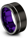 Wedding Ring Engagement Man Band Set Perfect Tungsten Rings Black Engagement - Charming Jewelers