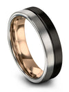 Wedding Rings Black for Him Tungsten Anniversary Bands Midi Bands Unique - Charming Jewelers