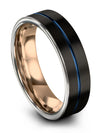 Anniversary Ring Black Tungsten Bands for Lady 6mm Wife and Him Promise Band - Charming Jewelers