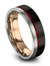 Anniversary Ring Black Tungsten Bands for Lady 6mm Wife