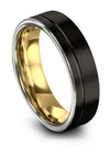 Small Promise Band for Man Wedding Band Tungsten Black