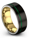 Guy Black Anniversary Band Sets Tungsten Black Ring Black Engagement Female - Charming Jewelers