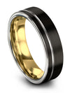Him and Wife Wedding Rings Black Engraving Tungsten Lady Band Bands Sets - Charming Jewelers