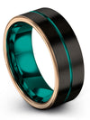 Male Tungsten Wedding Band Black Tungsten Rings Natural Finish Mid Rings Set - Charming Jewelers