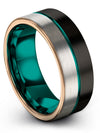 Couple Promise Band Tungsten Wedding Bands for Female 8mm Guys Bands 12th - Charming Jewelers