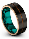 Man Black Wedding Bands Awesome Tungsten Rings Matching Love Bands Anniversary - Charming Jewelers