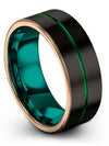 Black Wedding Bands for Mens Tungsten Him and Fiance Wedding Band Promise Rings - Charming Jewelers