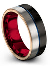 Set of Wedding Bands Woman Black Tungsten Carbide Wedding Rings Midi Rings Set - Charming Jewelers