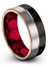 Tungsten Matching Wedding Band for Couples Tungsten Black Bands Male Black - Charming Jewelers
