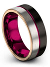 Black Wedding Anniversary Ring Tungsten Ring Sets for Woman&#39;s Black Couples - Charming Jewelers