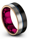 Simple Wedding Band Sets His and Boyfriend 8mm Tungsten Carbide Cute Bands Set - Charming Jewelers