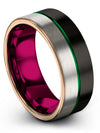 Carbide Tungsten Promise Rings for Mens Tungsten Band 8mm Hippy Rings - Charming Jewelers