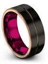 Black Matching Wedding Ring Black Tungsten Engagement Ring for Man Black Fidget - Charming Jewelers