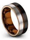 Wedding Rings for Guys and Female One of a Kind Wedding Bands Mens Matte Black - Charming Jewelers