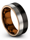 Wedding Rings Guy Black Tungsten Engagement Ring for Guys Couples Jewelry - Charming Jewelers
