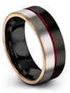 Man Wedding Bands Set Black Female Tungsten Carbide Wedding Ring Black Set - Charming Jewelers