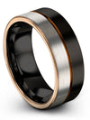 Wedding Engagement Guy Band Set Wedding Rings for Ladies Tungsten Carbide Rings - Charming Jewelers