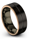 Black Plated Bands Set Carbide Tungsten Wedding Rings for Male Graduation Band - Charming Jewelers