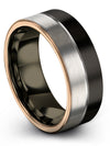Wedding Band for Couple Black Tungsten Carbide Engagement Rings Promise Bands - Charming Jewelers
