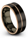 Tungsten Wedding Ring for Men&#39;s Black Tungsten Black Wedding Ring for Guys - Charming Jewelers