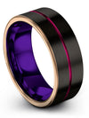 Wedding Anniversary Ring for Men Only Womans Black Wedding Ring Tungsten - Charming Jewelers