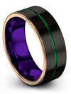 Black Plated Woman Wedding Bands Matching Tungsten Bands Marriage Ring - Charming Jewelers