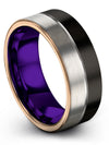 Black Wedding Bands Set for Men&#39;s Him and Girlfriend Tungsten Rings Black - Charming Jewelers