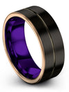 Men&#39;s Matte Black Wedding Bands Tungsten Carbide Wedding Rings Sets Girlfriend - Charming Jewelers