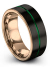 Custom Black Wedding Ring Tungsten Couples Ring Sets Matching Husband and His - Charming Jewelers