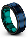 8mm Black Line Woman&#39;s Wedding Bands Tungsten Wedding Ring for Male 8mm - Charming Jewelers