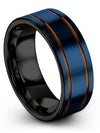 Men&#39;s Wedding Rings Blue I Love You Male 8mm Tungsten Wedding Rings Engraved - Charming Jewelers
