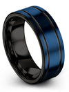 Tungsten Lady Promise Rings Tungsten Carbide Engagement Lady Rings Blue Plated - Charming Jewelers