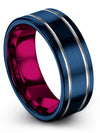 Female Promise Rings Tungsten Blue Tungsten Wedding Bands for Men&#39;s Promise - Charming Jewelers