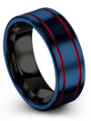 Metal Promise Rings for Lady 8mm Men&#39;s Tungsten Carbide Band Hippy Bands Mens - Charming Jewelers