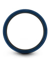 Wedding Ring for Female Tungsten Men&#39;s Ring Tungsten 8mm Blue over Blue Band - Charming Jewelers