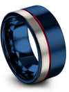 Matching Wedding Bands Sets Tungsten Rings 10mm Marriage Band for Her Flat - Charming Jewelers