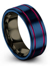 Wedding Bands for Me Blue Tungsten Engagement Bands for Lady Blue Promise Bands - Charming Jewelers