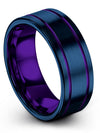 Plain Woman Wedding Bands Tungsten I Love You Bands Male Band Promise 8mm 12th - Charming Jewelers