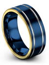Wedding Rings for Husband 8mm Tungsten Band for Guys Engraved His and His - Charming Jewelers