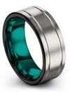 Guys Wedding Set Her and Him Tungsten Wedding Rings Matching Him and Girlfriend - Charming Jewelers