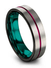 Grey Wedding Band for Man and Guy One of a Kind Tungsten Ring Grey Love Ring - Charming Jewelers