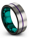 Wedding Rings Band for Him and Boyfriend 8mm Tungsten Carbide Wedding Band I - Charming Jewelers