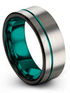 Him Wedding Ring Grey Tungsten Ring for Mens Wedding Ring Bands Sets for Ladies - Charming Jewelers