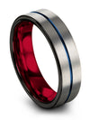 Grey Plated Awesome Band 6mm 40th - Ruby Rings Tungsten Anniversary Band - Charming Jewelers