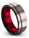 Wedding Bands Sets Girlfriend Tungsten Wedding Band Sets Grey Co-Worker Band - Charming Jewelers