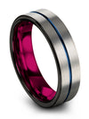Valentines Day Husband Tungsten Wedding Bands for Female 6mm Grey for My King - Charming Jewelers