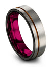 Tungsten Couples Wedding Band Men Engravable Tungsten Band Matching Husband - Charming Jewelers