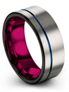 Simple Wedding Ring Tungsten Ring 8mm Man Rings Sets for Male Customize Band - Charming Jewelers