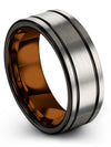 Wedding Ring Band for Fiance and Husband Tungsten Engagement Rings Set Husband - Charming Jewelers